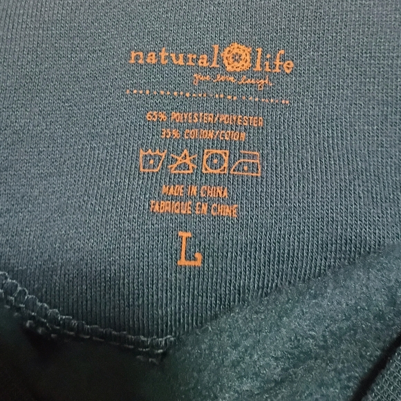 NATURAL LIFE Graphic Crew Neck Sweatshirt - Teal and Multicolor - Picture 4 of 5
